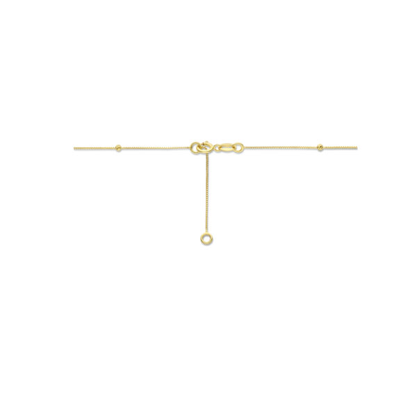collier bolletjes gediamanteerd 0,5 mm 42 - 45 cm 14K geelgoud - Afbeelding 3