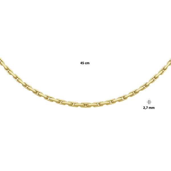 collier cardano 2,7 mm 45 cm 14K geelgoud - Afbeelding 3