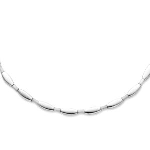 collier choker 5,5 mm 43 cm poli/mat zilver gerhodineerd
