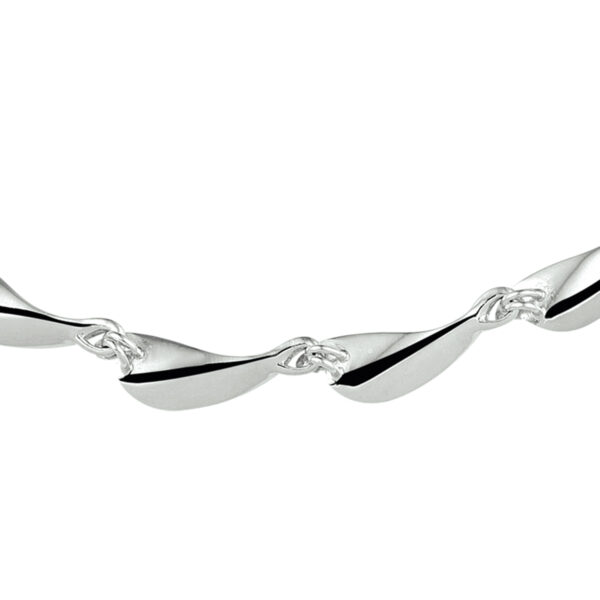 collier choker poli/mat 9,5 mm 42 cm zilver gerhodineerd