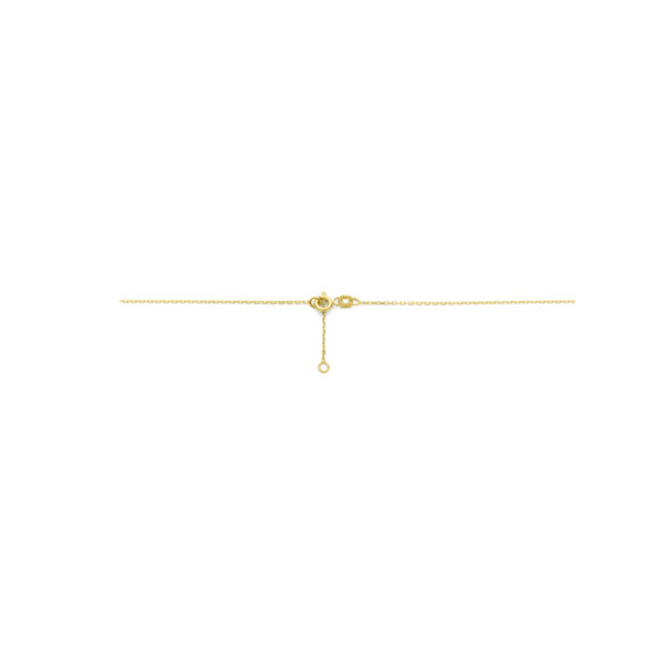 collier cirkel en diamant 0.01ct h si 43 - 45 cm 14K geelgoud - Afbeelding 3