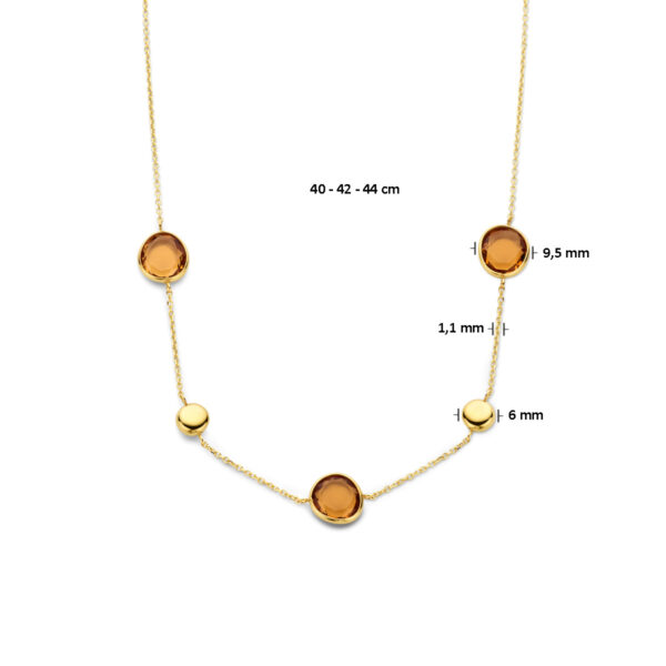collier citrien 40 – 42 -44 cm 14K geelgoud - Afbeelding 4