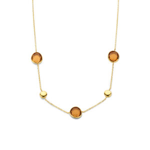 collier citrien 40 – 42 -44 cm 14K geelgoud