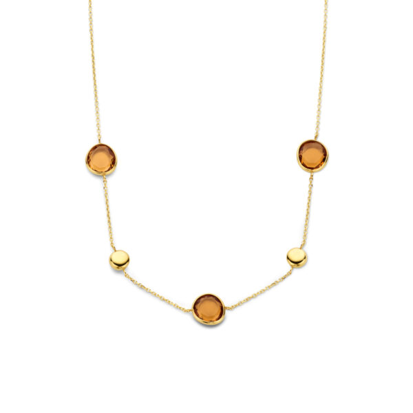 collier citrien 40 – 42 -44 cm 14K geelgoud
