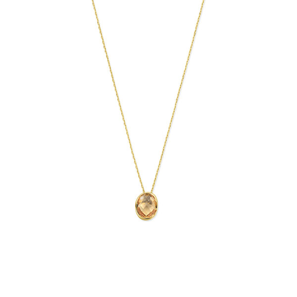 collier citrien 41 - 43 - 45 cm 14K geelgoud