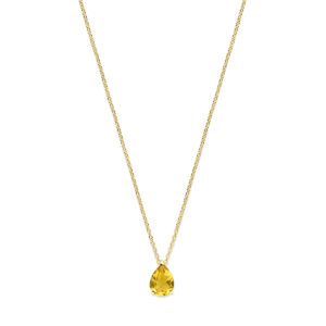 collier citrien 42 – 44 cm 14K geelgoud