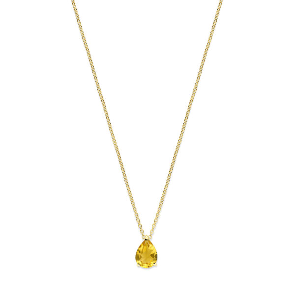 collier citrien 42 – 44 cm 14K geelgoud