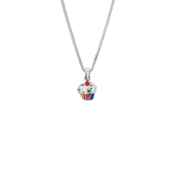 collier cupcake 1,4 mm 36 + 4 cm zilver gerhodineerd