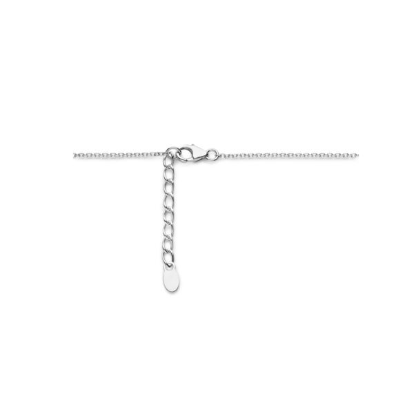 collier diamant 0.02ct j p1 42 + 3 cm zilver gerhodineerd - Afbeelding 3