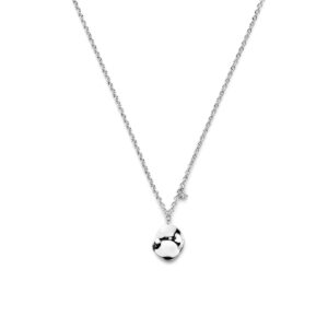 collier diamant 0.02ct j p1 42 + 3 cm zilver gerhodineerd