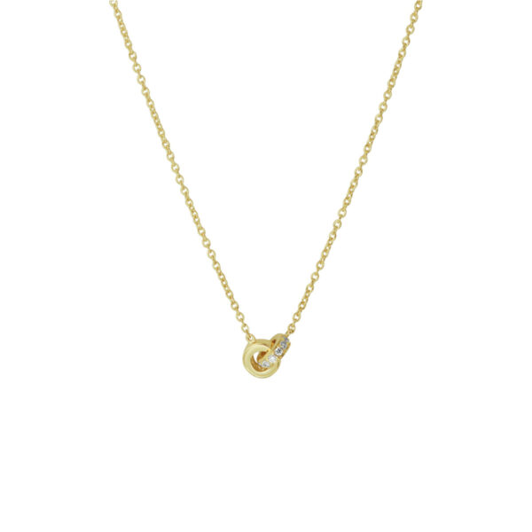collier diamant 0.05ct h si 39-40,5-42 cm 14K geelgoud