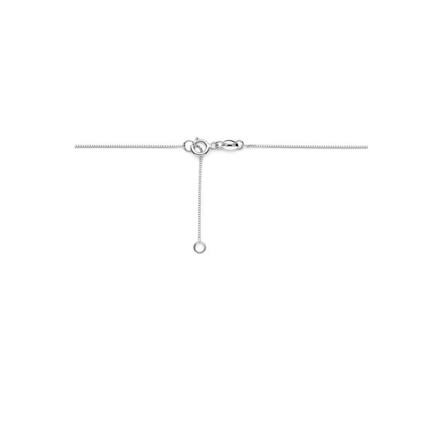 collier diamant 0.05ct h si 42 – 45 cm 14K witgoud - Afbeelding 3