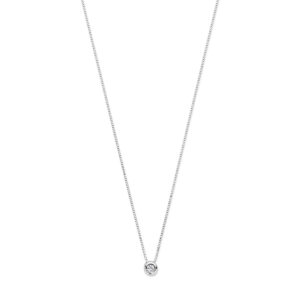 collier diamant 0.05ct h si 42 – 45 cm 14K witgoud
