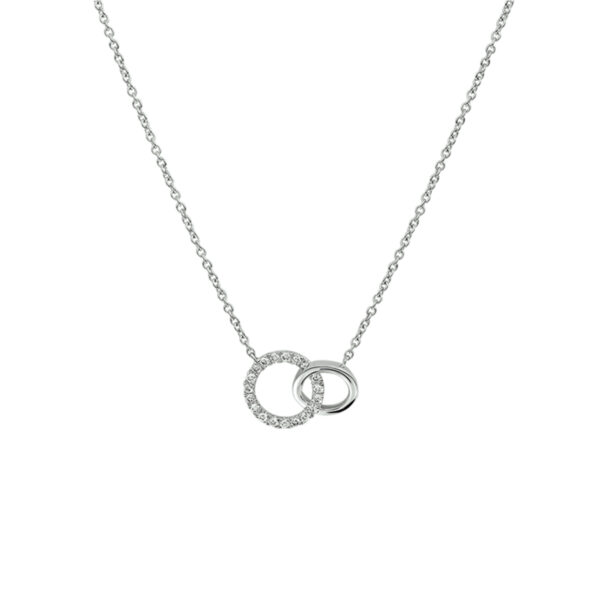 collier diamant 0.07ct h p1 41 - 43 - 45 cm 14K witgoud