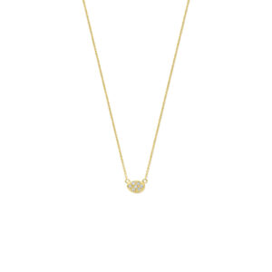 collier diamant 0.07ct h si 41 - 43 - 45 cm 14K geelgoud