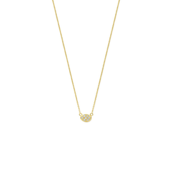 collier diamant 0.07ct h si 41 - 43 - 45 cm 14K geelgoud