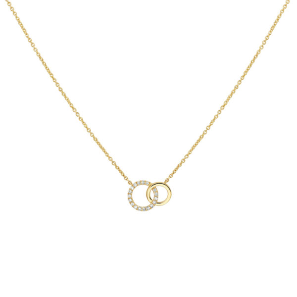 collier diamant 0.08ct h p1 41 - 43 - 45 cm 14K geelgoud