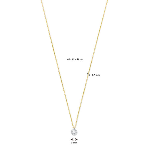 collier diamant 40 – 42 – 44 cm 0.20ct g si 18K geelgoud - Afbeelding 4