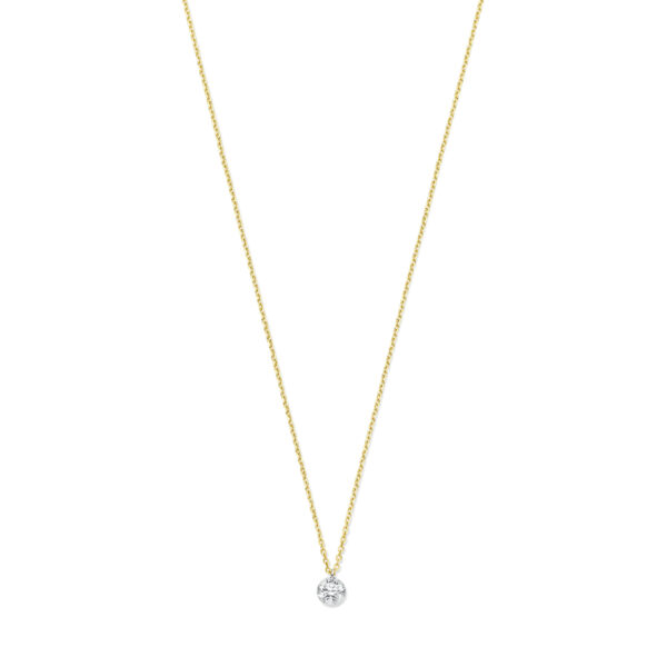 collier diamant 40 – 42 – 44 cm 0.20ct g si 18K geelgoud