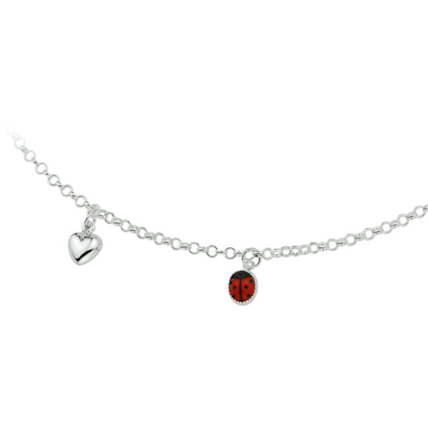 collier diverse bedels 38 cm zilver wit - Afbeelding 2