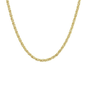 collier draadschakel 2,8 mm 45 cm Silgold (geel met zilverkern)