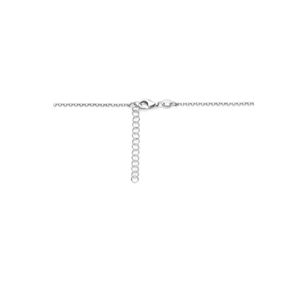 collier druppel 41 + 4 cm zilver gerhodineerd - Afbeelding 3