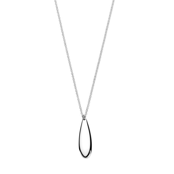collier druppel 41 + 4 cm zilver gerhodineerd