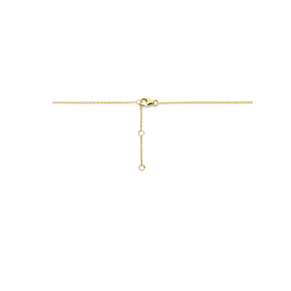collier druppel 41 - 43 - 45 cm 3 micron zilver verguld (geel) - Afbeelding 3