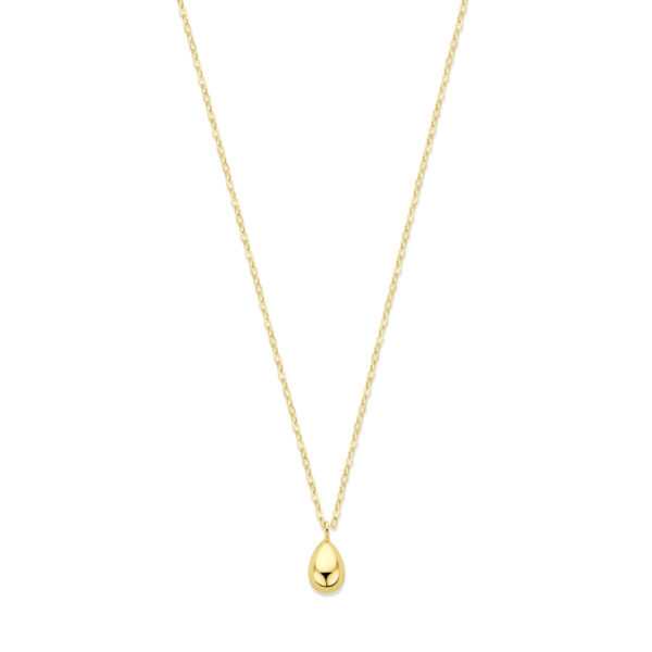 collier druppel 42 - 45 cm 14K geelgoud