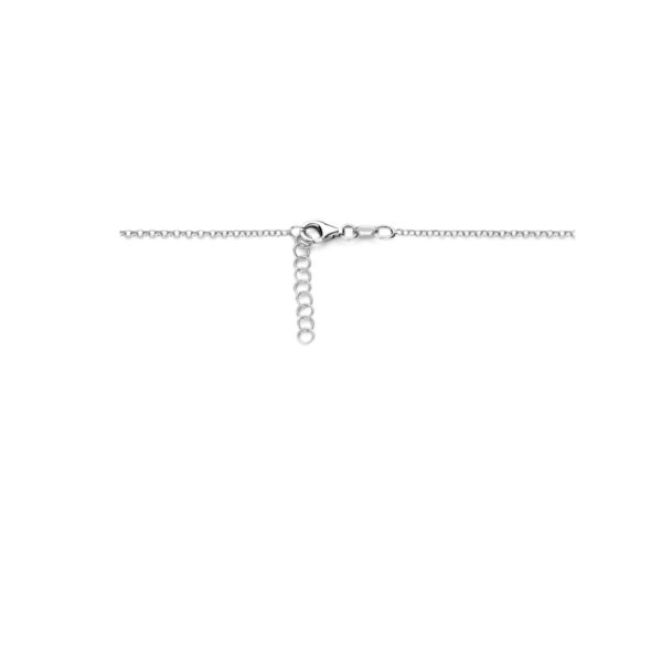 collier emaille hartje 34 + 2 cm zilver gerhodineerd - Afbeelding 3
