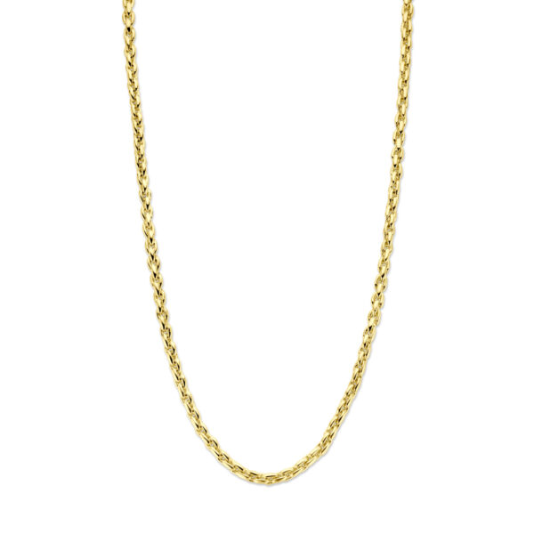 collier fantasie schakel 4,5 mm 45 cm 14K geelgoud