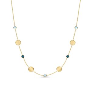Collier geelgoud edelsteen