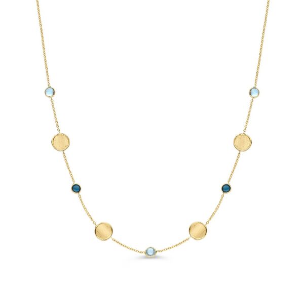 Collier geelgoud edelsteen