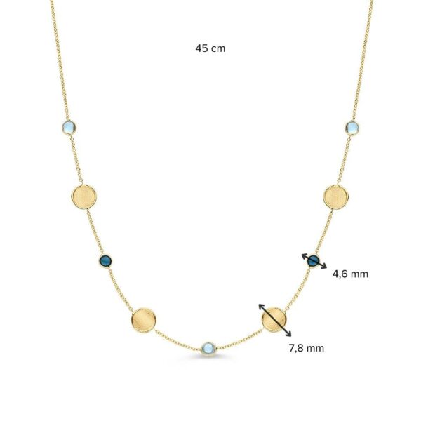 Collier geelgoud edelsteen - Afbeelding 2