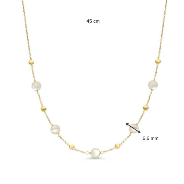 Collier geelgoud parelmoer - Afbeelding 2