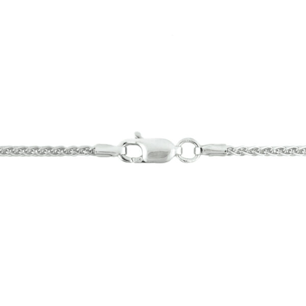 collier gescratcht poli/mat 45 cm zilver gerhodineerd - Afbeelding 2