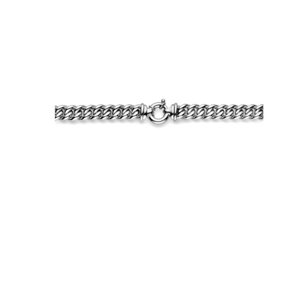 collier gourmette 10,6 mm  43 cm met groot springslot zilver gerhodineerd - Afbeelding 3
