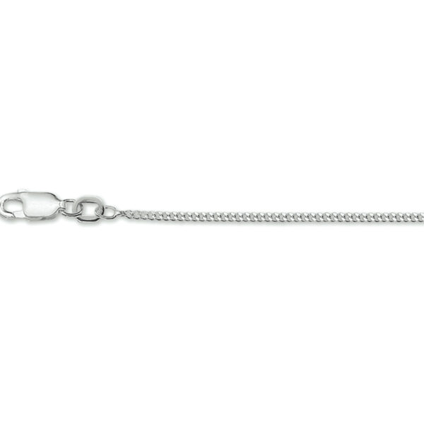 collier gourmette 1,4 mm 38 cm zilver gerhodineerd