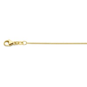 collier gourmette 4-zijdes geslepen 1,0 mm 41 - 43 - 45 cm 18K geelgoud