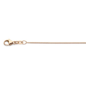 collier gourmette 4-zijdes geslepen 1,0 mm 41 - 43 - 45 cm 18K roségoud