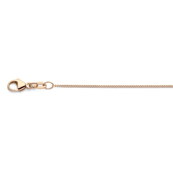 collier gourmette 4-zijdes geslepen 1,0 mm 41 - 43 - 45 cm 18K roségoud
