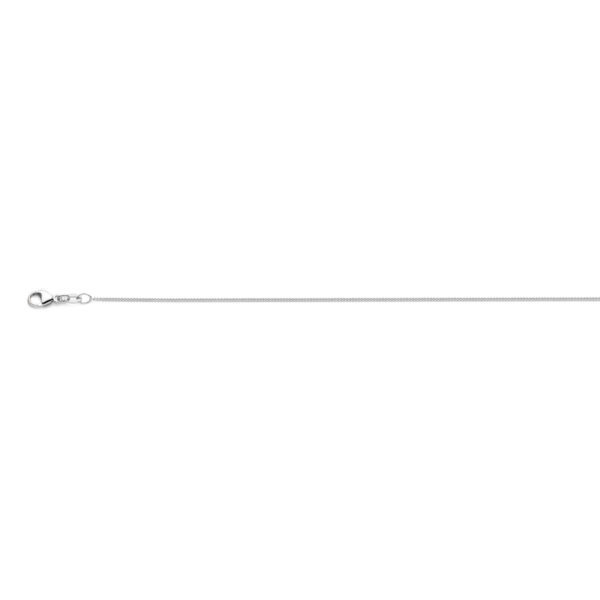 collier gourmette 4-zijdes geslepen 1,0 mm 41 - 43 - 45 cm 18K witgoud - Afbeelding 3