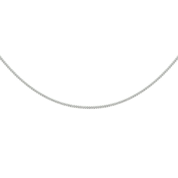 collier gourmette 4-zijdes geslepen 1,2 mm 41 + 4 cm zilver gerhodineerd - Afbeelding 2