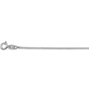 collier gourmette 4-zijdes geslepen 1,2 mm 41 + 4 cm zilver gerhodineerd