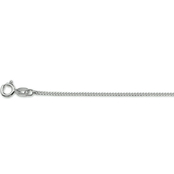 collier gourmette 4-zijdes geslepen 1,2 mm 41 + 4 cm zilver gerhodineerd