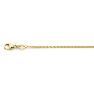 collier gourmette 4-zijdes geslepen 1,2 mm 41 - 43 - 45 cm 18K geelgoud