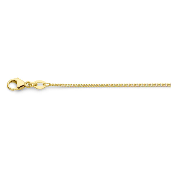 collier gourmette 4-zijdes geslepen 1,2 mm 41 - 43 - 45 cm 18K geelgoud
