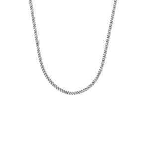 collier gourmette 4-zijdes geslepen 1,4 mm 36 + 4 cm zilver gerhodineerd