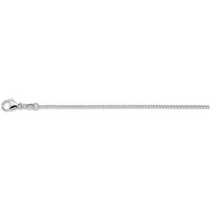 collier gourmette 4-zijdes geslepen 1,4 mm 41 + 4 cm zilver wit