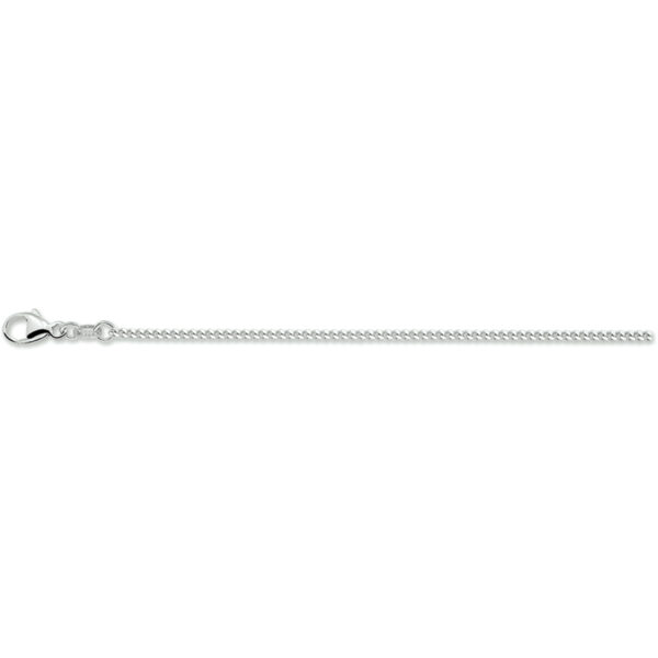 collier gourmette 4-zijdes geslepen 1,6 mm 41 + 4 cm zilver wit - Afbeelding 2